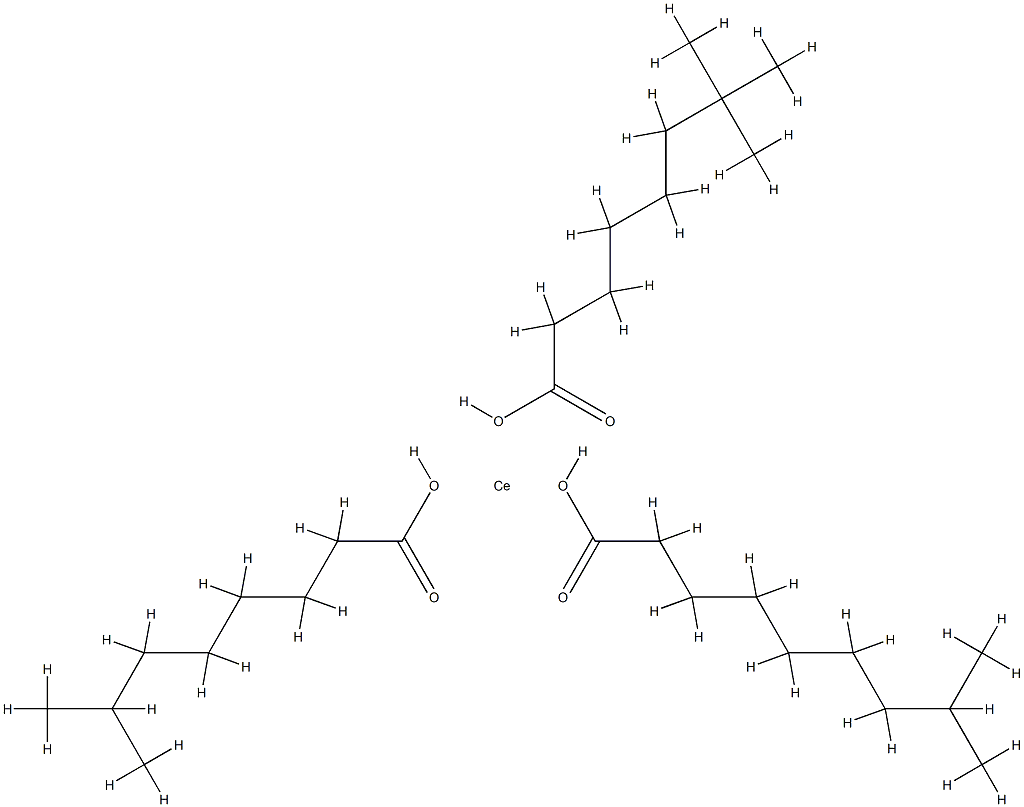 (isodecanoato-O)(isononanoato-O)(neodecanoato-O)cerium 结构式