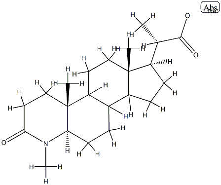 4-Methyl-4-aza-3-oxo-5alpha-pregnane-20-carboxylate 结构式
