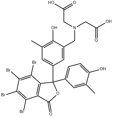 4,5,6,7-tetrabromo-2-cresolphthalein-3'-methyliminodiacetic acid Struktur