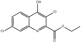Kynurenic  acid,  3,7-dichloro-,  Et  ester  (5CI) Structure