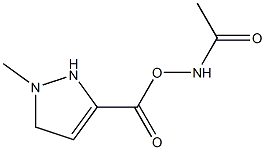 -delta-3-5-Pyrazolinecarboxylic  acid,  5-acetamido-,  methyl  ester  (3CI) Structure