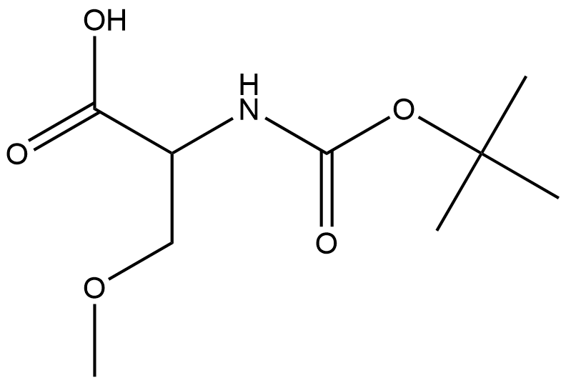 N-BOC-O-甲基-DL-丝氨酸 结构式