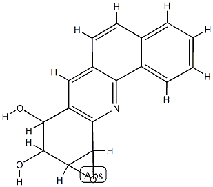 Benz(C)oxireno(H)acridine-2,3-diol, 1A,2,3,11B-tetrahydro-, (1aalpha,2alpha,3beta,11balpha)- Struktur
