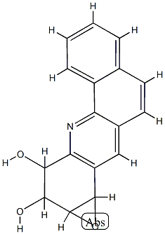Benz(H)oxireno(A)acridine-2,3-diol, 1A,2,3,11B-tetrahydro-, (1aalpha,2alpha,3beta,11balpha)- Structure