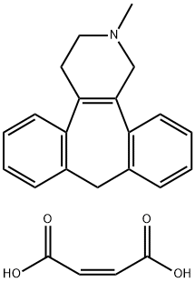 2,3,4,9-tetrahydro-2-methyl-1H-dibenzo[3,4:6,7]cyclohepta[1,2-c]pyridyl maleate Structure