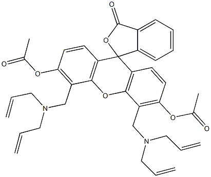 di(methylene diallylamine)fluorescein diacetate 结构式