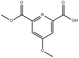 4-Methoxy-pyridine-2,6-dicarboxylic acid monomethyl ester Struktur