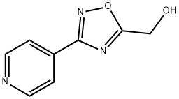 [3-(4-ピリジニル)-1,2,4-オキサジアゾール-5-イル]メタノール 化学構造式