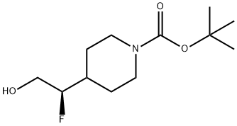 tert-butyl 4-(1-fluoro-2-hydroxyethyl)piperidine-1-carboxylate Structure