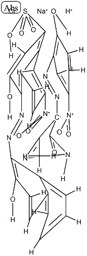 sodium hydrogen [2,4-dihydro-4-[(2-hydroxy-5-nitrophenyl)azo]-5-methyl-3H-pyrazol-3-onato(2-)][3-hydroxy-4-[(2-hydroxy-1-naphthyl)azo]-7-nitronaphthalene-1-sulphonato(3-)]chromate(2-) Structure