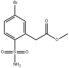 4-Bromo-2-(Methoxycarbonylmethyl)Benzenesulfonamide(WXC03341) Structure