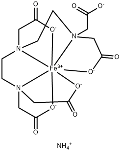 N,N-二[2-[二(羧甲基)氨基]乙基]甘氨酸基合铁(2-)二胺盐, 85959-68-8, 结构式