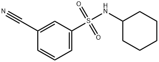 3-cyano-N-cyclohexylbenzenesulfonamide 化学構造式