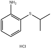 BenzenaMine, 2-[(1-Methylethyl)thio]-, hydrochloride (1:1) Struktur