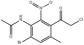 p-Acetotoluide,  6-bromo-3-(chloroacetyl)-2-nitro-  (1CI) Struktur