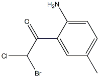 Acetophenone,  2-amino--alpha--bromo--alpha--chloro-5-methyl-  (1CI) Struktur