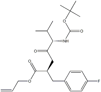 (αR)-α-[(3S)-3-(tert-ButyloxycarbonylaMino)-4-Methyl-2-oxopentyl]-4-fluoro-benzenepropanoic Acid 2-Propen-1-yl Ester Struktur