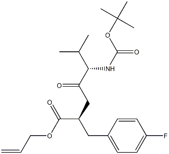 (αR)-α-[(3S)-3-(tert-ButyloxycarbonylaMino)-4-Methyl-2-oxopentyl]-4-fluoro-benzenepropanoic Acid 2-Propen-1-yl Ester Structure