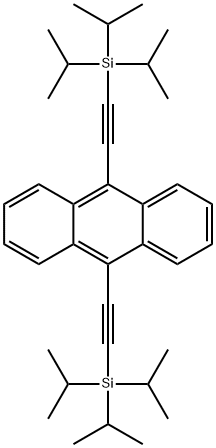 9,10-ジ(トリイソプロピルシリルエチニル)アントラセン 化学構造式