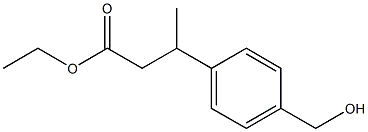 Benzenepropanoic acid, 4-(hydroxymethyl)--ba--methyl-, ethyl ester (9CI) Struktur