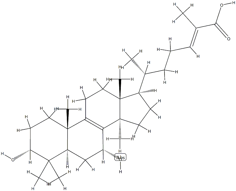 (24E)-3α,7α-Dihydroxy-5α-lanosta-8,24-dien-26-oic acid Structure