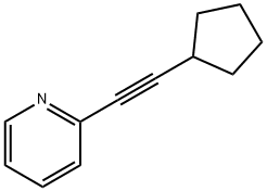 2-(Cyclopentylethynyl)pyridine, 95% Structure
