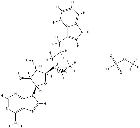 (5'-deoxyadenosyl)(3-(3-indolyl)prop-1-yl)methylsulfonium 结构式