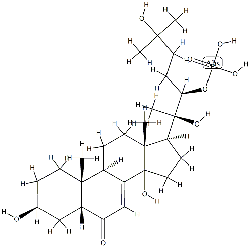 2-deoxy-20-hydroxyecdysone-22-phosphate 结构式