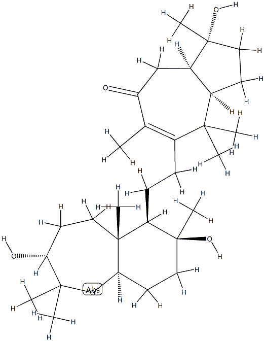 (3R,9aα)-Decahydro-2,2,5aβ,7α-tetramethyl-6β-[2-[(3R,3aR,8aR)-1,2,3,3a,4,5,8,8a-octahydro-3-hydroxy-3,6,8,8-tetramethyl-5-oxoazulen-7-yl]ethyl]-1-benzoxepine-3α,7β-diol Structure