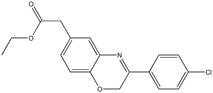 ethyl 2-[8-(4-chlorophenyl)-10-oxa-7-azabicyclo[4.4.0]deca-2,4,7,11-te traen-4-yl]acetate 化学構造式