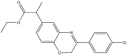ethyl 2-[8-(4-chlorophenyl)-10-oxa-7-azabicyclo[4.4.0]deca-2,4,7,11-te traen-4-yl]propanoate Struktur