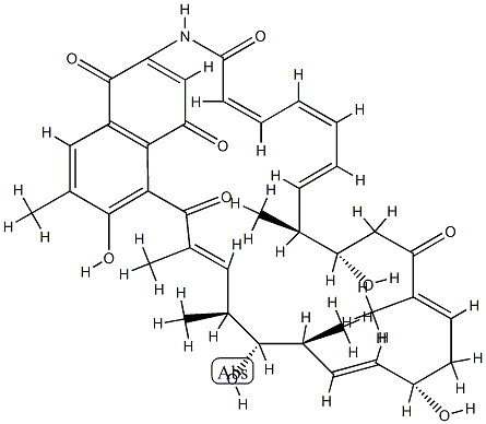 (4E,6Z)-30-Dechloro-2-demethylnaphthomycin A Struktur