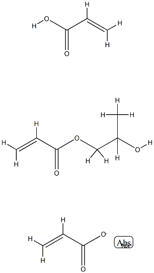 2-丙烯酸与2-丙烯酸-2-羟基丙酯和2-丙烯酸钠盐的聚合物, 86864-96-2, 结构式