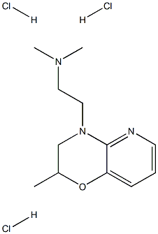 N,N-dimethyl-2-(8-methyl-7-oxa-2,10-diazabicyclo[4.4.0]deca-2,4,11-tri en-10-yl)ethanamine trihydrochloride Structure