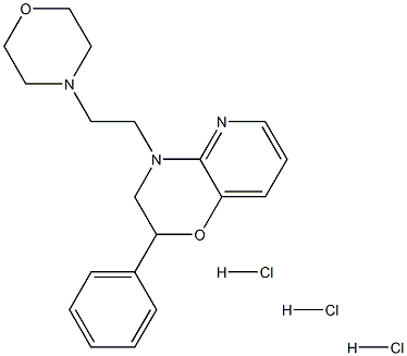 10-(2-morpholin-4-ylethyl)-8-phenyl-7-oxa-2,10-diazabicyclo[4.4.0]deca -2,4,11-triene trihydrochloride Structure