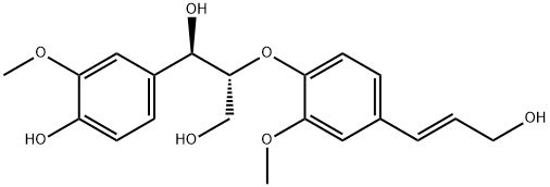 (1R,2R)-1-(4-羟基-3-甲氧基苯基)-2-[4-[(1E)-3-羟基-1-丙烯-1-基]-2-甲氧基苯氧基]-1,3-丙二醇 结构式