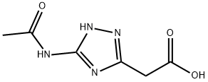 2-(5-乙酰胺基-4H-1,2,4-三唑-3-基)乙酸, 869942-33-6, 结构式
