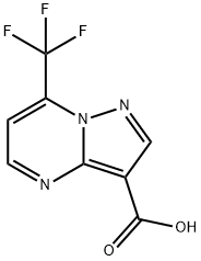 7-(トリフルオロメチル)ピラゾロ[1,5-A]ピリミジン-3-カルボン酸 化学構造式