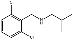 [(2,6-ジクロロフェニル)メチル](2-メチルプロピル)アミン 化学構造式