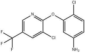 3-氯-2-(2-氯-5-氨基-苯氧基)-5-三氟甲基吡啶 结构式