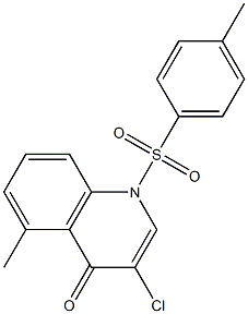 4(1)-Quinolone,  3-chloro-5-methyl-1-p-tolylsulfonyl-  (2CI) Structure