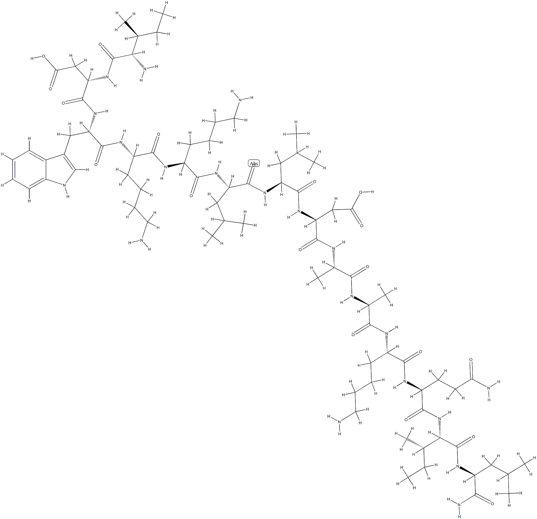 抗菌肽Polybia-MP1 结构式