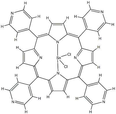 Sn(IV) meso-Tetra (4-Pyridyl) Porphine Dichloride Structure