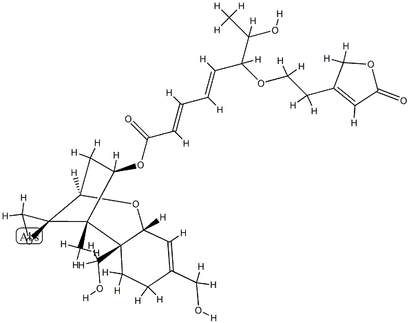 12,13-Epoxy-4β-[[(2Z,4E)-6-[2-(2,5-dihydro-5-oxofuran-3-yl)ethoxy]-7-hydroxy-1-oxo-2,4-octadienyl]oxy]trichothec-9-ene-15,16-diol Structure