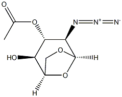 1,6-脱水-2-叠氮基-2-脱氧-BETA-D-吡喃葡萄糖 3-乙酸酯, 87326-68-9, 结构式