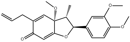 (2S,3R,3aR)-2-(3,4-ジメトキシフェニル)-3a-メトキシ-3-メチル-5-(プロパ-2-エン-1-イル)-2,3,3a,6-テトラヒドロ-1-ベンゾフラン-6-オン