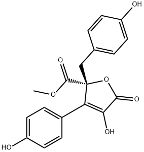 2-(4-Hydroxybenzyl)-3-(4-hydroxyphenyl)-4-hydroxy-5-oxo-2,5-dihydrofuran-2-carboxylic acid methyl ester