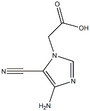 1H-Imidazole-1-aceticacid,4-amino-5-cyano-(9CI) Structure