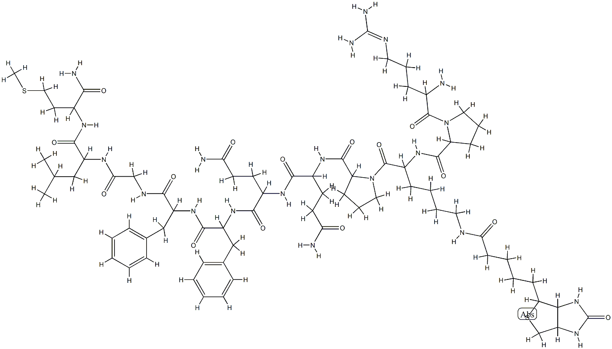 substance P, epsilon-biotinyl-Lys(3)- 结构式
