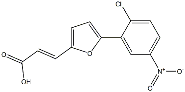 (E)-3-(5-(2-chloro-5-nitrophenyl)furan-2-yl)acrylic acid Struktur